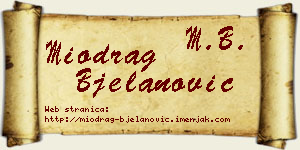 Miodrag Bjelanović vizit kartica
